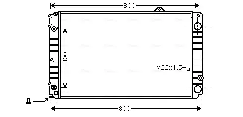 Радиатор охлаждения двигателя AVA cooling systems AIA2099