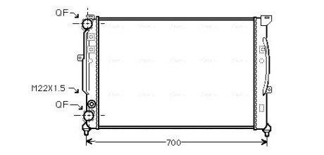 Радіатор охолодження двигуна ava cooling systems AIA2123