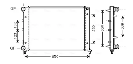 Радіатор охолодження двигуна AVA cooling systems ALA2078