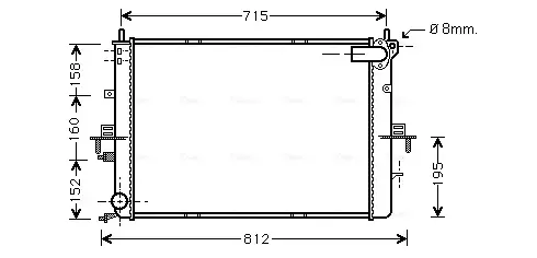 Радиатор охлаждения двигателя AVA cooling systems AU 2152