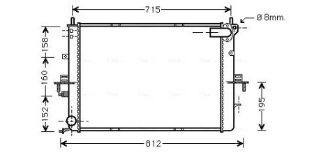 Радиатор охлаждения двигателя ava cooling systems AU2152 на Rover 75