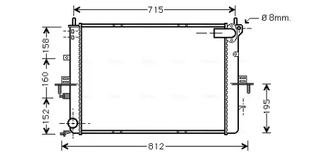 Радиатор охлаждения двигателя AVA cooling systems AU 2152 Rover 75