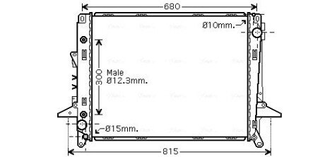 Радиатор охлаждения двигателя ava cooling systems AU2197 на Рендж (ленд) ровер Спорт