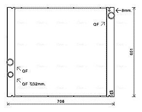 Радіатор охолодження двигуна ava cooling systems AUA2207 на Рендж (ленд) ровер Вог