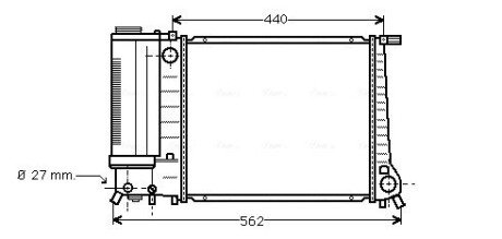 Радіатор охолодження двигуна ava cooling systems BW2081 на Бмв Е30