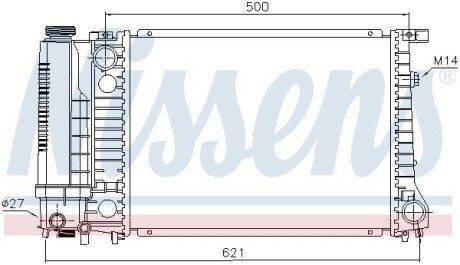 Радіатор охолодження двигуна ava cooling systems BW2083