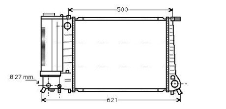 Радіатор охолодження двигуна ava cooling systems BW2101 на Бмв E34