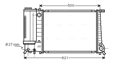 Радіатор охолодження двигуна AVA Cooling Systems BW2101