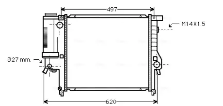 Радіатор охолодження двигуна AVA Cooling Systems BW2124