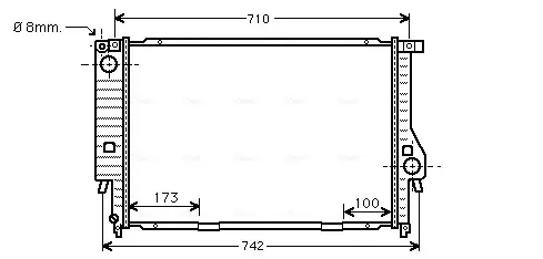 Радіатор охолодження двигуна AVA Cooling Systems BW2133 (фото 1)