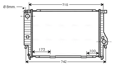 Радіатор охолодження двигуна AVA cooling systems BW2133 Бмв E34
