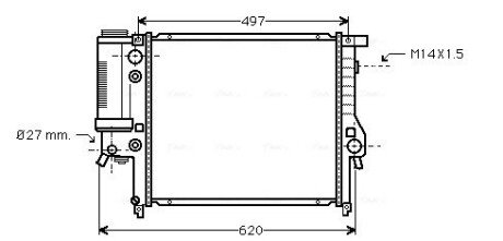 Радиатор охлаждения двигателя ava cooling systems BW2137