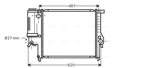 Радіатор охолодження двигуна AVA Cooling Systems BW2139 (фото 1)