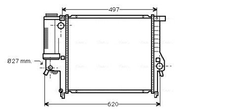 Радиатор охлаждения двигателя ava cooling systems BW2139