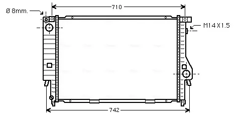 Радіатор охолодження двигуна AVA Cooling Systems BW2164 (фото 1)