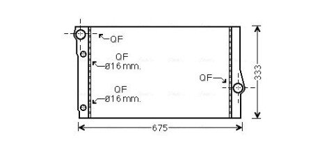 Радіатор охолодження двигуна ava cooling systems BW2410