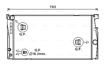Радиатор охлаждения двигателя AVA cooling systems BW2549