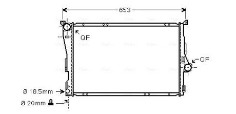 Радіатор охолодження двигуна ava cooling systems BWA2278