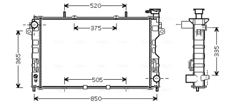 Радиатор охлаждения двигателя AVA cooling systems CR2077 Додж Караван