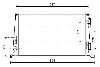 Радиатор охлаждения двигателя AVA cooling systems DAA2005 Рено Дастер
