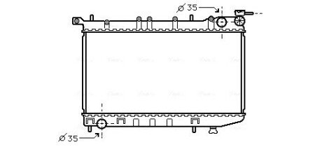 Радіатор охолодження двигуна ava cooling systems DN2174