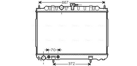 Радіатор охолодження двигуна ava cooling systems DN2239