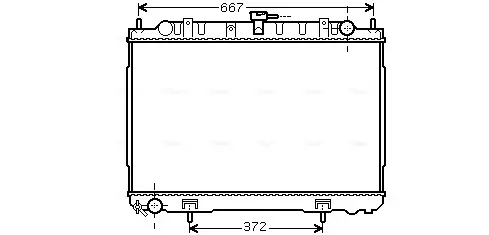 Радіатор охолодження двигуна AVA Cooling Systems DN2241 (фото 1)