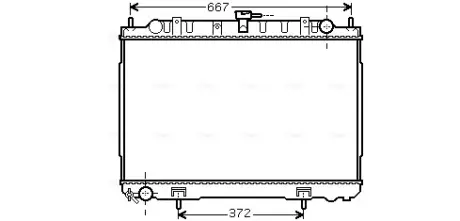 Радіатор охолодження двигуна AVA Cooling Systems DN2241