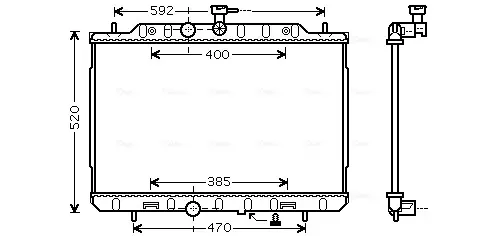 Радиатор охлаждения двигателя AVA cooling systems DN2291