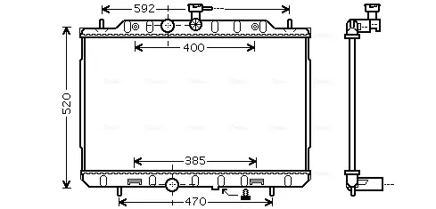 Радиатор охлаждения двигателя AVA cooling systems DN2292