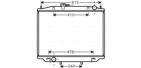 Радіатор охолодження двигуна AVA Cooling Systems DN2300 (фото 1)