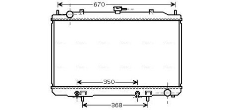 Радіатор охолодження двигуна ava cooling systems DN2320
