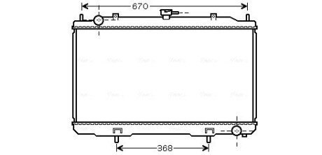 Радіатор охолодження двигуна ava cooling systems DN2324 на Ниссан Максима а33 qx