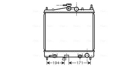 Радіатор охолодження двигуна ava cooling systems DNA2248