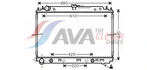 Радіатор охолодження двигуна AVA Cooling Systems DNA2297 (фото 1)