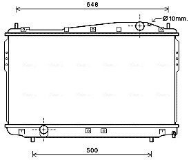 Радиатор охлаждения двигателя ava cooling systems DW2136