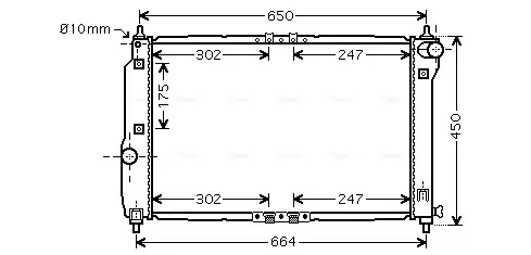 Радіатор охолодження двигуна AVA Cooling Systems DWA2067 (фото 1)