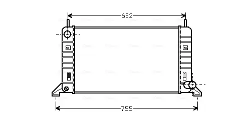 Радіатор охолодження двигуна AVA Cooling Systems FD2078 (фото 1)
