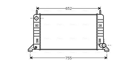 Радиатор охлаждения двигателя ava cooling systems FD2078