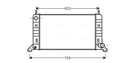 Радіатор охолодження двигуна AVA Cooling Systems FD2078