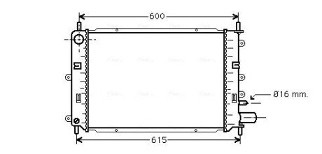 Радіатор охолодження двигуна ava cooling systems FD 2152