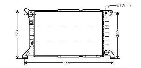 Радиатор охлаждения двигателя ava cooling systems FD 2204 на Форд Транзит 4