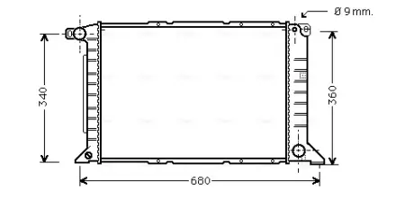 Радиатор охлаждения двигателя AVA cooling systems FD2261 Форд Transit