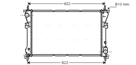 Радиатор охлаждения двигателя AVA cooling systems FD2320 Форд Transit
