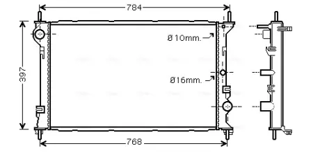 Радіатор охолодження двигуна AVA Cooling Systems FD2382