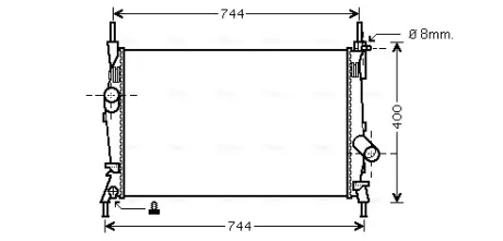 Радіатор охолодження двигуна AVA cooling systems FD2403 Форд Transit