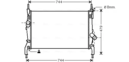 Радіатор охолодження двигуна AVA Cooling Systems FD2404 (фото 1)