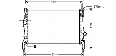 Радіатор охолодження двигуна AVA Cooling Systems FD2404
