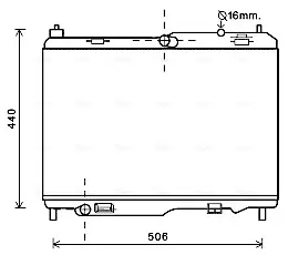 Радіатор охолодження двигуна AVA Cooling Systems FD2442 (фото 1)