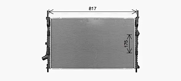 Радиатор охлаждения двигателя AVA cooling systems FD2679
